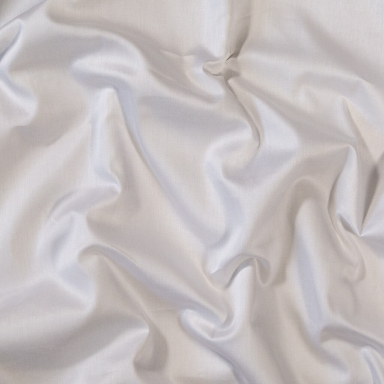1 Yard White Mercerized Organic Egyptian Cotton Shirting Solid Lightweight Apparel Fabric